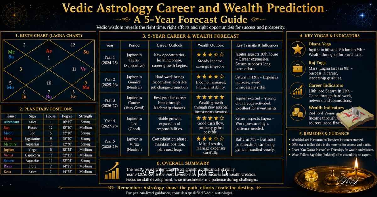 Vedic Astrology Career and Wealth Prediction: A 5-Year Forecast Guide