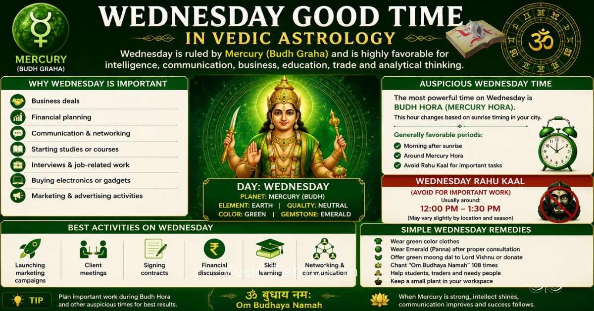 Wednesday Good Time in Vedic Astrology
