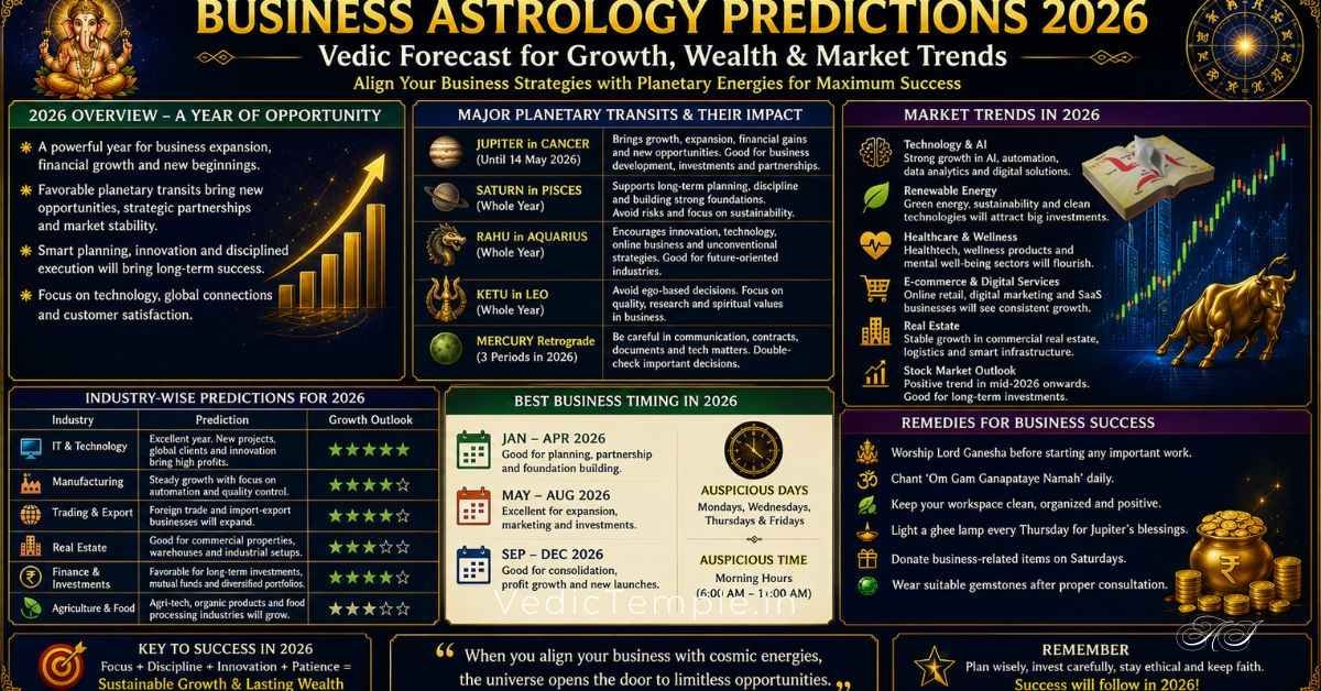 Business Astrology Predictions 2026: Vedic Forecast for Growth, Wealth & Market Trends